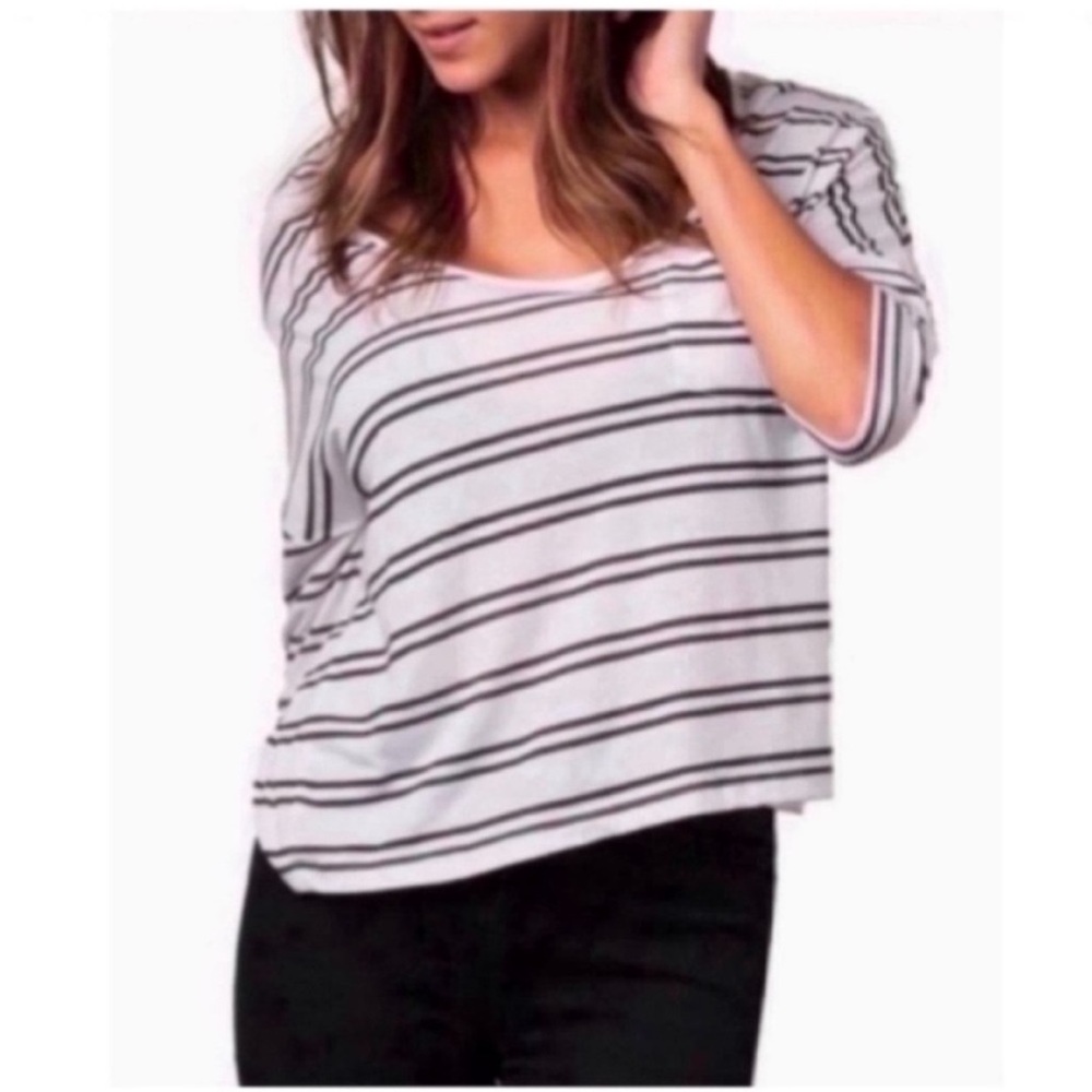 Krochet Kids “Byrdie” Striped Boxy Tee - Picture 2 of 7